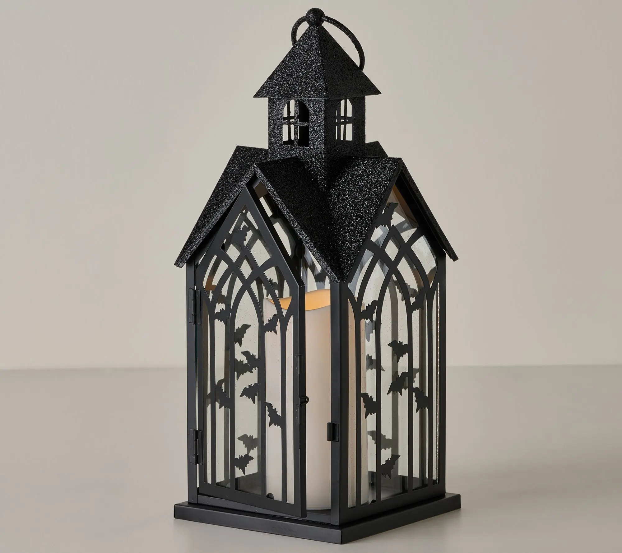 Hay & Harvest 14" Haunted House Lantern with Remote
