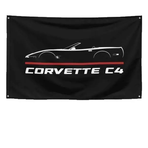 For Chevrolet Corvette C4 Convertible 1991-1996 Enthusiast 3x5 ft Flag Banner