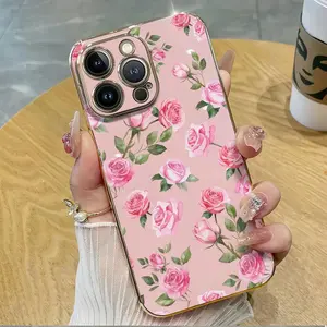 Baby Pink Roses iPhone Case For iPhone 16 Pro Max 17 15 14 13 12 11 PRO PLUS MAX Phone Case Cute, Trendy & Stylish Phone Cases Phone Case For iPhone 17 16 15 14 13 12 11 PRO PLUS MAX Phone Case