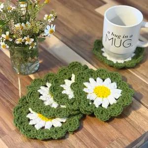 Daisy Coasters - Crochet