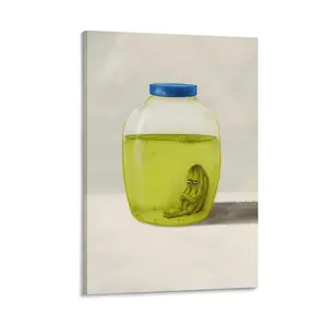 Funny Pickle Wall Art. Cute The Last Pickle Poster. Weird Vegetable Print. Retro Olive Green. For Living Room And Dining Room. Poster Canvas Wall Art For Bedroom Decor Bar Office Room Decor Gift