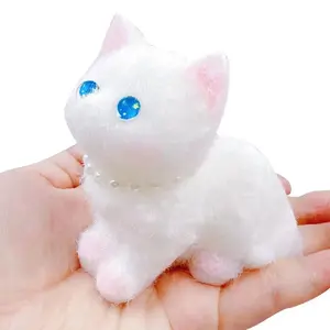 Squishy Fluffy Kawaii White Cat Blue Eyed Persian Cat Fidgety Toys Girl Birthday Cute Gift Fingertip Toy Stress Relief Toys Pets