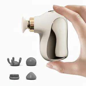 Mini Massage Gun Travel Size, Powerful Small Massage Gun Deep Tissue for Pain Relief, Muscle Massager for Neck Shoulder Thigh Scalp Quiet Pocket Massager with Carry Case