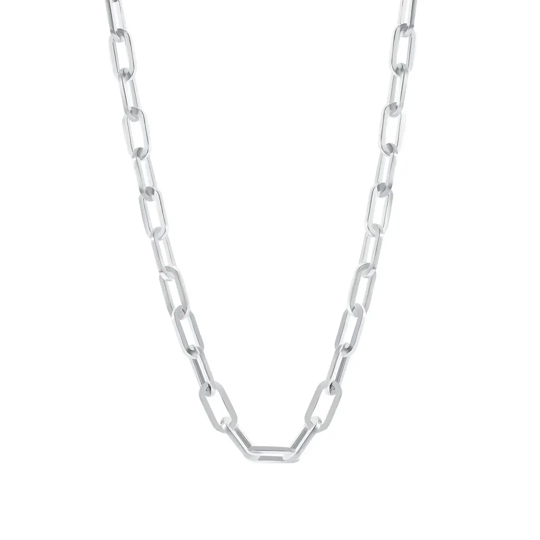 Sterling Silver Paperclip Chain Necklace
