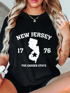 100% Cotton New Jersey The Garden State Vintage T-shirt New Jersey Home T-Shirt