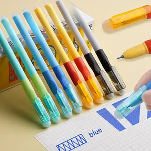 4/12pcs,  New Vibrant Erasable Gel Pen- Ergonomic design, Erasable Pen 0.5mm Blue Ink, Refill Washable Handle Magic Erasable Pen, Office And School Stationery