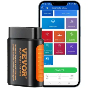 TikTokShopBlackFridayVEVOR OBD2 Car 5.0 Bluetooth Scanner Code Reader OBDII Read Tool for IOS/Android, Smart Diagnostics for Smarter Driving