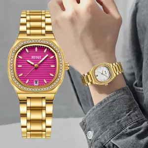 Women Elegant Fashion wrist Watch, Small Square Rhinestone Dial With Calendar Luminous Quartz Watch, Suitable For Valentine's Day Holiday Gifts