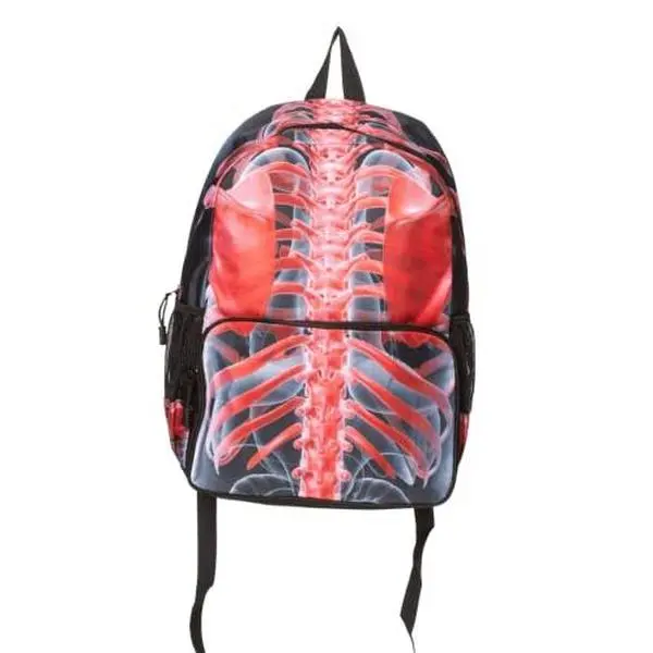 Lost Queen X-Ray Body 17" Backpack Cool Skeleton Ribcage Adults Bag