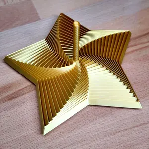 Expanding Sensory Fidget Star with Handle Satisfying Visual Fidget and Sound 3D Printed Design Vibrant Colors Tactile Engagement Fun Accessory