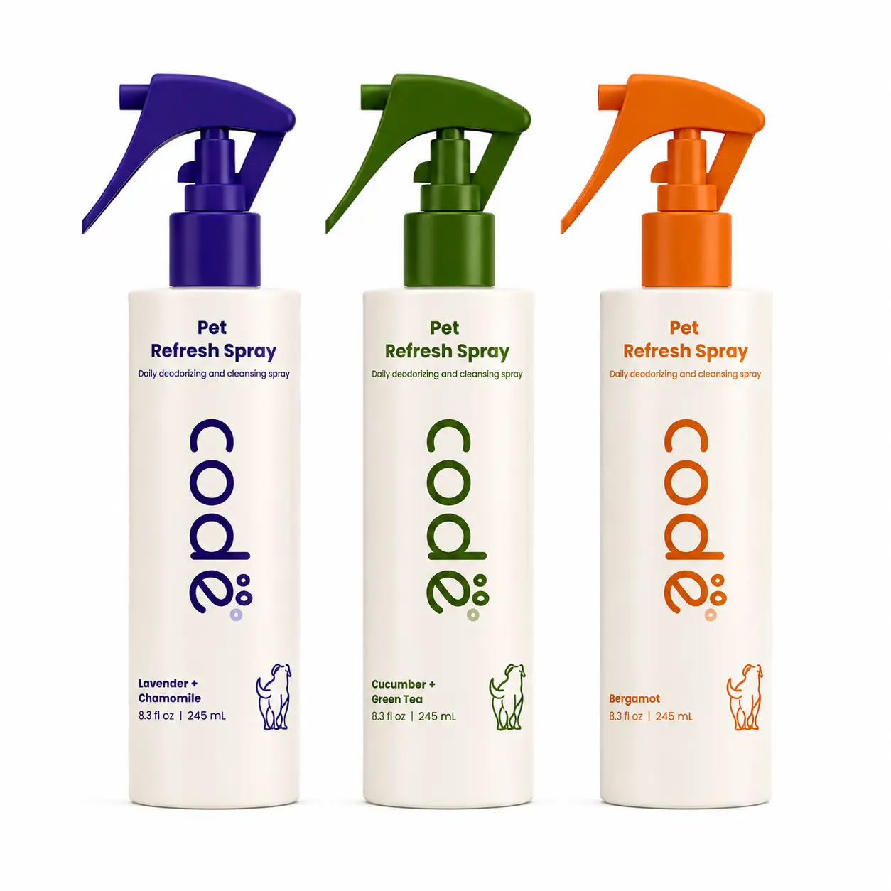 Pet Deodorizing Refresh Spray - No-Citrus, Lavender, Chamomile, Bergamot Dog & Cat Grooming Supply, Odor Eliminator, Bath