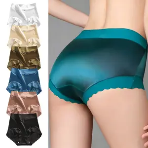 Women's Mid-Rise Seamless Panties 6-Pack - Breathable, Invisible, Skin-Friendly, Soft, Close-Fitting, Full Butt Coverage Triangle Set for Ladies, Plus-Size, High Stretch, Durable, Minimalist, Versatile Everyday Wear for Pairing with Bodycon Flat Skirts