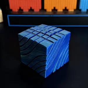 3D Printed Slime Cube Statue Figurine, Desktop Ornament, Unique Desk Decor, Perfect Gift for Collectors, Home Office Decoration