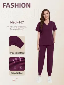 Hospital Hand Wash Uniforms, Soft Skin-Friendly Medical Scrubs, Wrinkle-Resistant Easy-Clean Daily Wear for Healthcare Workers