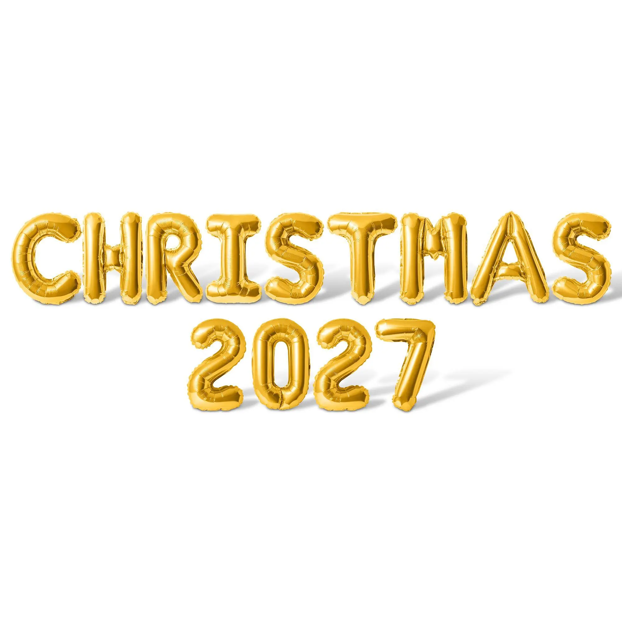 Letter Balloons - CHRISTMAS 2027 16" Inch Alphabet Letters Foil Mylar Balloon Christmas Party Banner