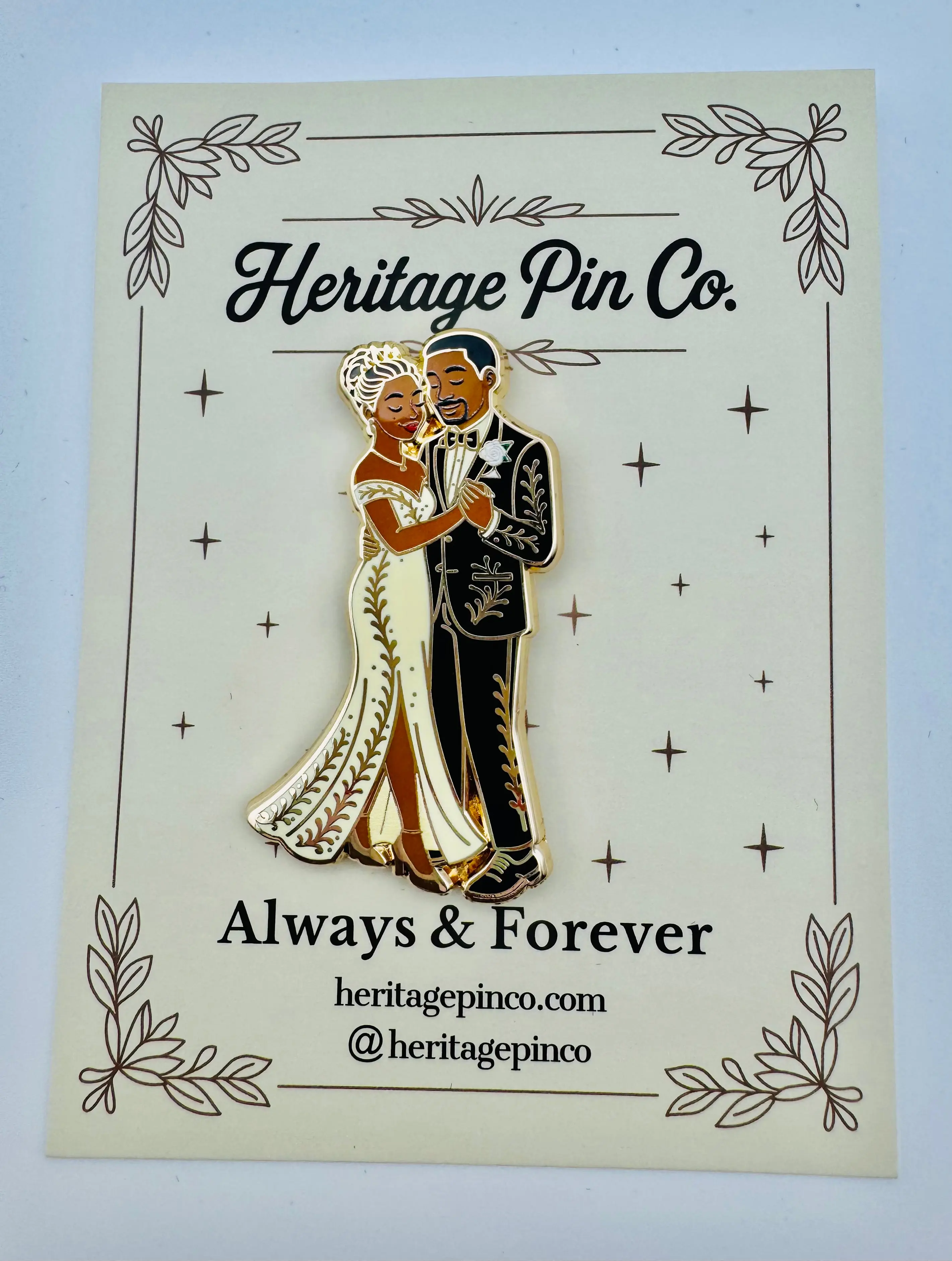 I Do | Always & Forever Wedding Pin