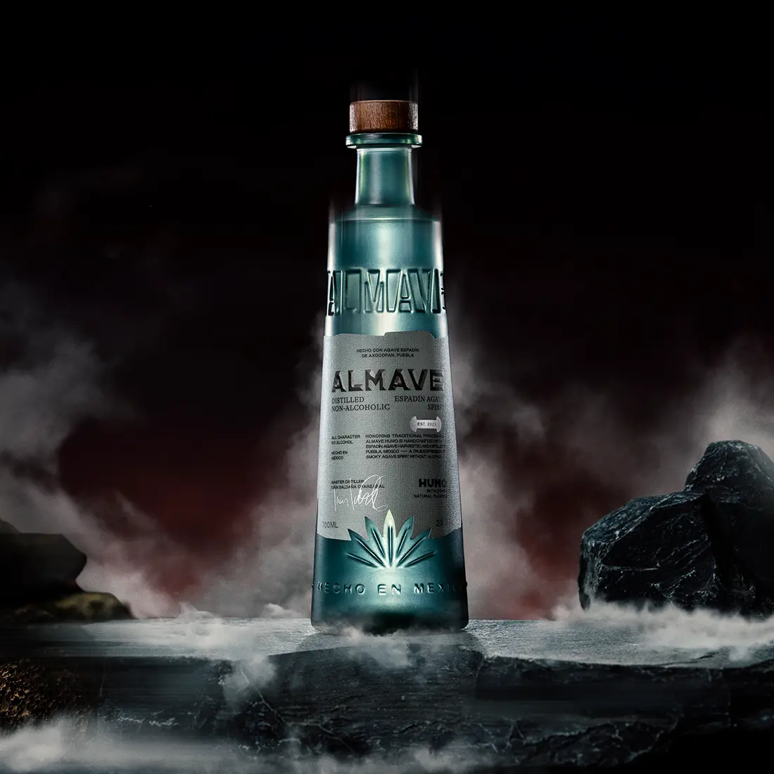 Almave Humo Non-Alcoholic Spirit Made with Espadin Agave from Puebla Mexico True Smoky Agave Experience for Mezcal Cocktails