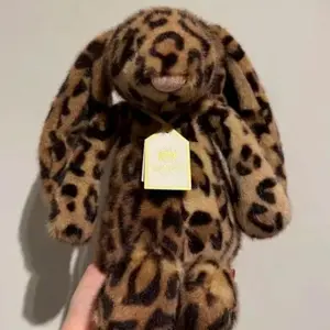 Jellycat Cobblehop Leopard Print Bunny Plush with Dust Bag NWT  Stuffed Animal Cute Bunny Toy  Soft Cartoon Doll