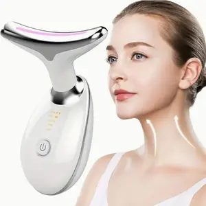 Rechargeable Facial & Neck Massager USB Charging, 7 Adjustable Modes, Firming Face Care Beauty Instrument, Women's Slimming Tool Gift