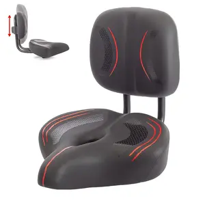 Extra Large Bicycle Seat with Backrest, Comfortable and Breathable Wide Cushion, Suitable for Everyone, Suitable for Exercise Bikes, Spinning Bikes, Indoor/Outdoor Use