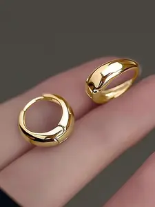 Simple Plain Color Hoop Earrings, Fashionable Earrings for Women & Girls, Trendy All-match & Exquisite Jewelry for Birthday Gift, Casual Trendy Jewelry, Dainty Fashion Jewelry