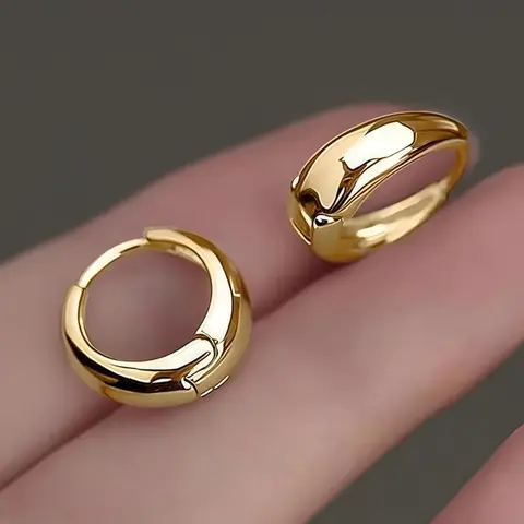 Simple Plain Color Hoop Shape Earrings, Fashionable Earrings for Women & Girls, Trendy All-match & Exquisite Jewelry for Birthday Gift, Casual Trendy Jewelry, Dainty Fashion Jewelry, Trendy Fashionable Accessories, Hoops Earrings