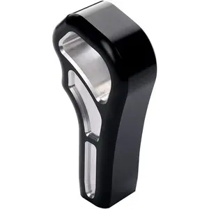Black Grip Style Shift Knob, Billet Aluminum Shift Knob Shifter