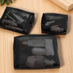 Transparent Toiletry Bag, Waterproof Makeup Organizer, Travel Pouch Set, Unisex PVC Hanging Design, Stylish Waterproof Travel Kit