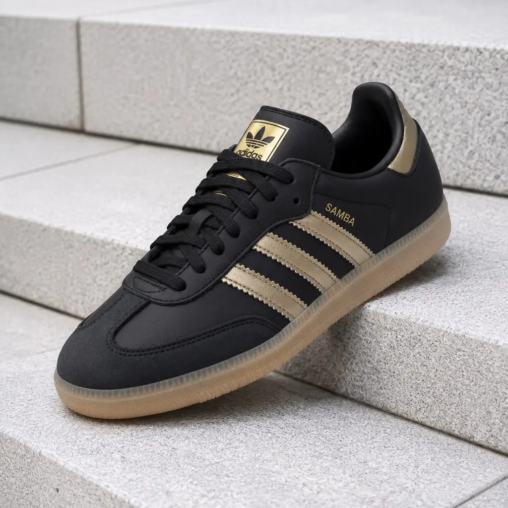 Adidas Samba OG Core Black Thermal Chrome Gum KK2503 Women's Fashion Sneaker New