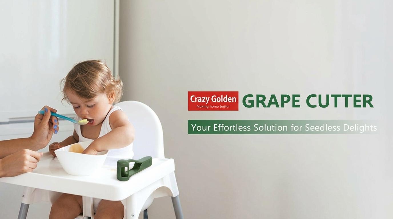 Summervibes Crazy Golden Grape Cutter for Toddlers 1-3 - Stainless Steel Baby Fruit Slicer Safe & Easy Grape, Cherry Tomato, Strawberry, Blueberry Cutter - Lightweight Kitchen Gadget for Fruit Salad & Cake Decor Indoor leisure equipment