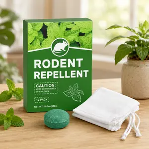 Rodent Repellent 12-Pack Peppermint Oil Mouse Repellent Fast Acting All-in-One Formula Deters Rats Mice Ants Eco-Friendly Cost-Effective User-Friendly Long Lasting