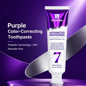 DrWhiten 7-Pro Purple Intensive Toothpaste | Advanced Formula with 7Probiotics | Enamel Care & Stain Removal | Peroxide Free Mint Grape Flavor | Peroxide-Free Daily Oral Care for Fresh Breath & Healthy Teeth#SummerWins #DealsForYouDays