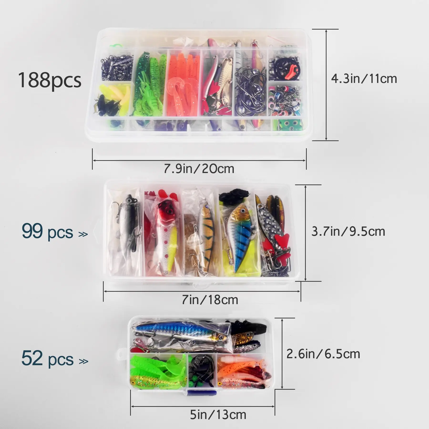 52/99/188/360 Piece Fishing Lure Set, Artificial Fishing Lure, Fishing Lures Kit, Fishing Supplies, Fishing Gear for Bass Trout Salmon, Includes Spoon Lures Soft Plastic Worms, Perfect Men's Gift - TikTok Shop 52/99/188/360 Piece Fishing Lure Set, Artificial Fishing Lure, Fishing Lures Kit, Fishing Supplies, Fishing Gear for Bass Trout Salmon, Includes Spoon Lures Soft Plastic Worms, Perfect Men's Gift - TikTok Shop
