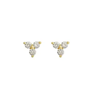 Three Stone Cluster Studs