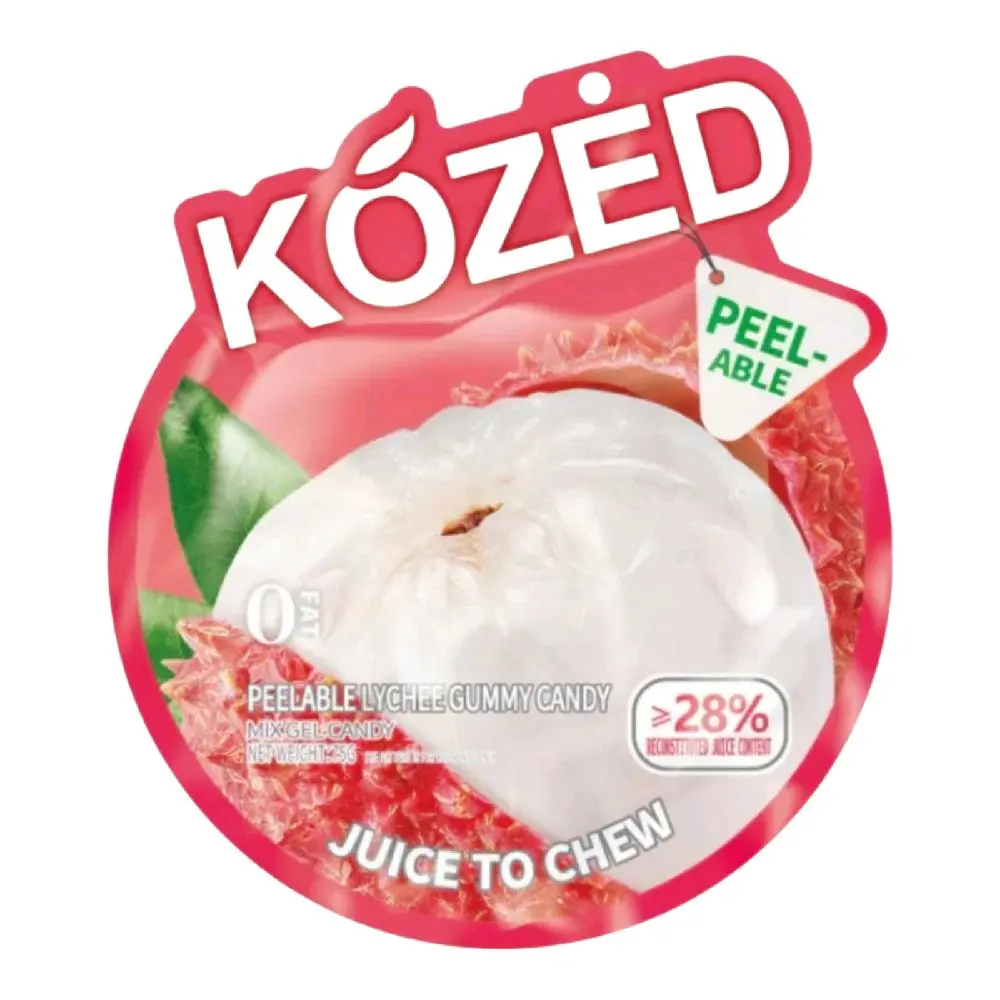 Kozed Peelable Gummy Candy – 7 Flavors , Fun Fruity Roll Party