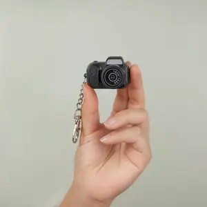 Looxe Tiny Looxe Mini Keychain 64GB Camera1080P HD Video Recording 160-Degree Wide.Angle 2MP Lens Color Screen One-ClickOperation Long Battery Life SD Card ReaderIncluded