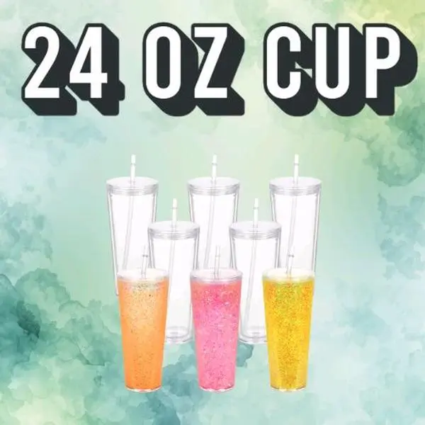 24 oz Acrylic Cup - Clear, Durable, and Reusable Drinkware for Everyday Use
