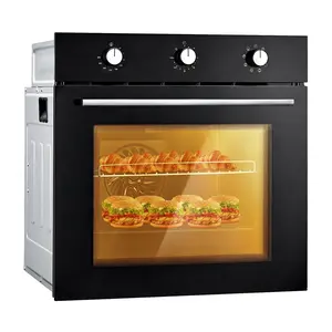 24" Built-In Electric Wall Oven – 2.5 Cu. Ft. Compact Oven with 8 Cooking Functions & Easy-Clean Interior
