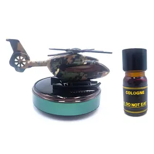 Car air freshener | Solar helicopter aromatherapy diffuser | Fashion car interior accessories car home aromatherapy purifier dashboard (green)