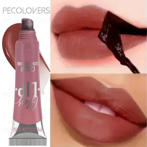 Durable Tattoo Lip Gloss That Peels Off,Non-Stick Cups Lip Stain - Shiny Makeup Effect, Long Lasting Glossy, Cosmetic, Tattoo Lip Glaze
