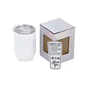 Makerflo 12 oz Straight Wine Sublimation Blank Tumbler with Lid | Craft-Ready for DIY Gifts & Personalization (Sublimation, Epoxy, UV DTF, Vinyl, and Laser Engraving)