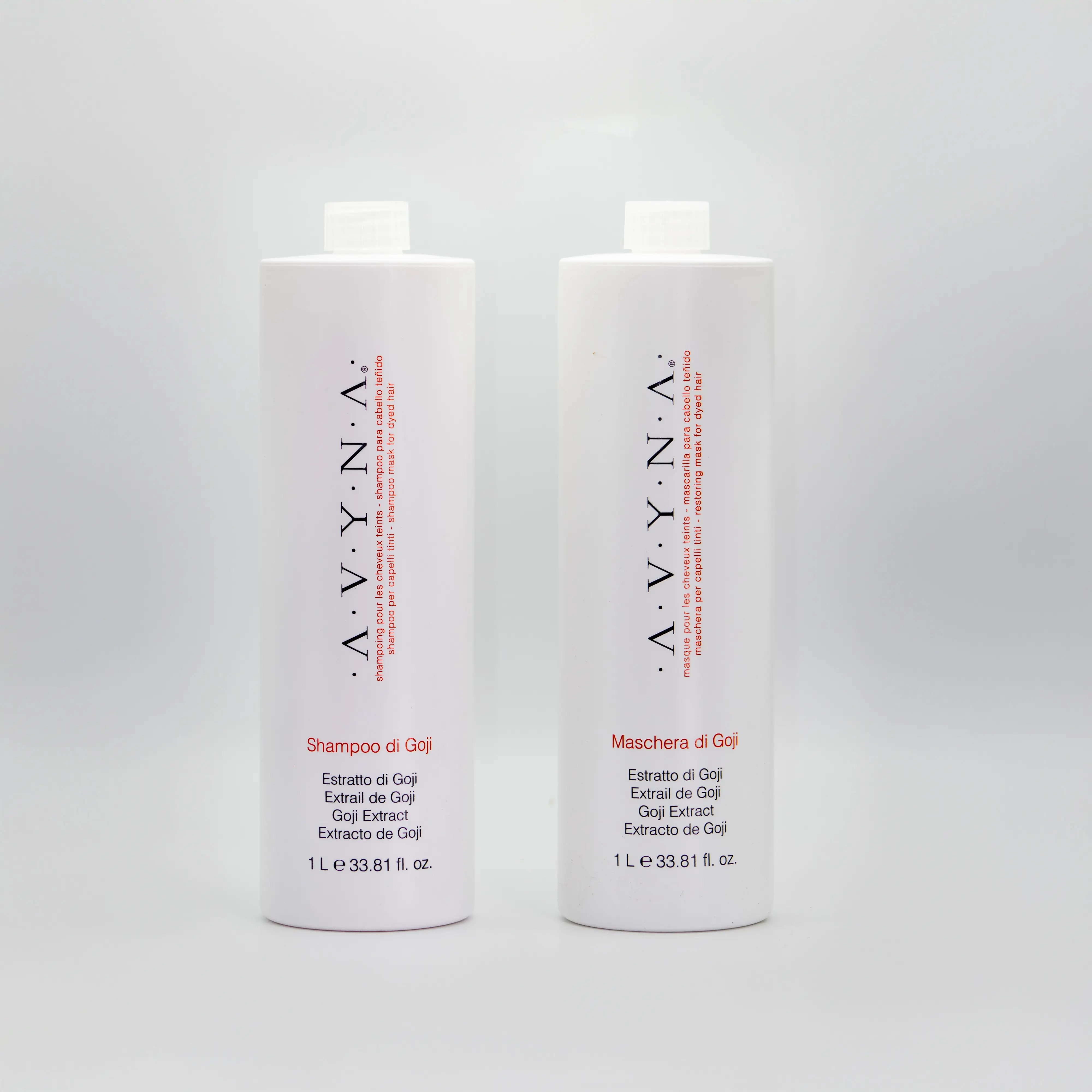 Avyna Goji Shampoo & Conditioner Set - Gentle, Sulfate-Free Haircare for Color Longevity, Damaged, and Chemically Treated Hair, 33.81 fl oz Each