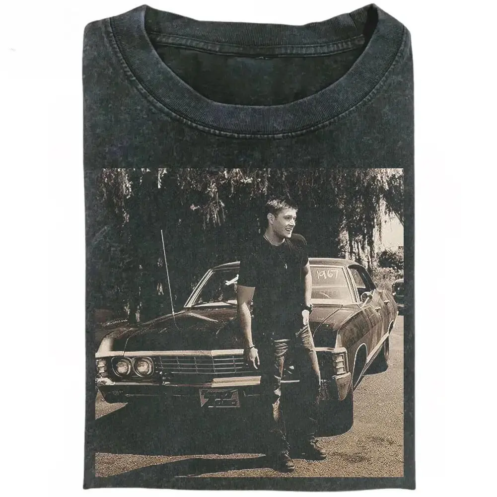 Supernatural Dean Winchester Vintage Shirts, Impala Car Graphic Tee, TV Show Character T-Shirt, Vintage Dean Winchester Shirt, Gift for Men, Gift for Women