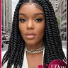 18 Inch Long Braided Hair Texture Lace Front Wigs for Women, Box Braided Wigs, Synthetic Braids, Artificial Wig, Natural Fluffy Wigs with Baby Hair Bangs, Premium Synthetic Wigs for Party, Daily Use