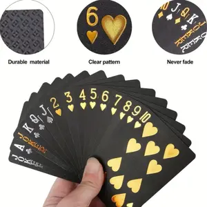 Black Playing Card, Waterproof and Flexible Playing Box, Poker Cards, Card Games for Party, Fmily, Friends, Fun Game For InDoor and Out Door Activities cartas de spoons Serene Forest