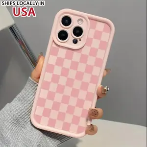 Checkerboard Pattern Phone Case, Anti-drop Cellphone Protective Case, Total Protective Shockproof Mobile Phone Cover for iPhone 11 12 13 14 15 16 Pro Max