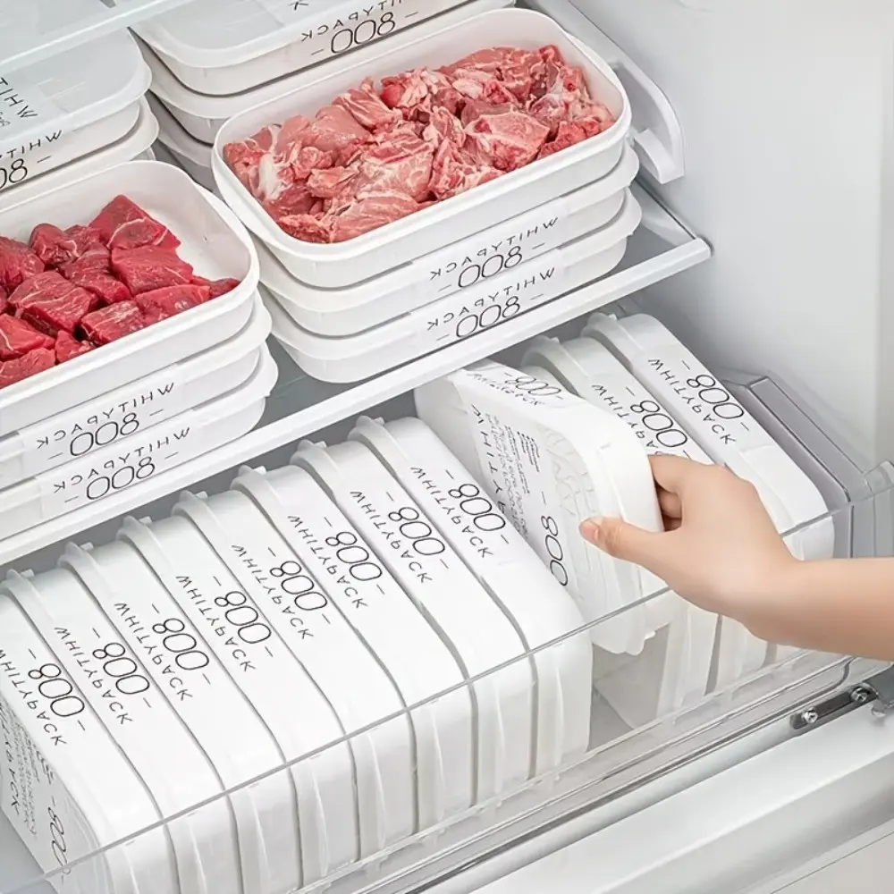 Reusable food storage container set, 5 sets of covered food boxes, food grade freezer, Preserving Containers, stackable, used for grains, meats, fruits, vegetables, lunch boxes, kitchen utensils, Containers with Lids, Airtight Reusable Containers