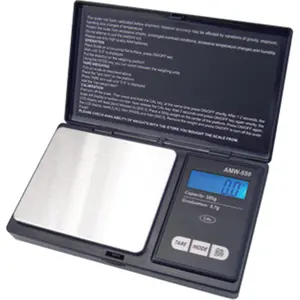 American Weigh Scales AWS-600-BLK Pocket Digital Personal Nutrition Scale - Black