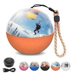Memory Sphere Lamp, Crystal Ball Video Player 2.8" Memory Orbs Ornament 4GB Uploadable Videos & Photos, Personalized Unique Desk Night for Couples Friends Birthday Christmas