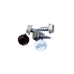 Brand #8 x 1/2" Gutter and downspout Colored Self Piercing Zip Screws with 1/4 inch Head